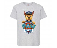  Футболка детская Щенячий патруль (Paw Patrol) серая (racer-gray) размер 104 см