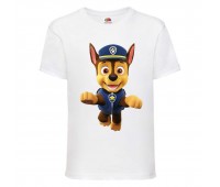  Футболка детская Щенячий патруль (Paw Patrol) белая (racer-2-white) размер 104 см