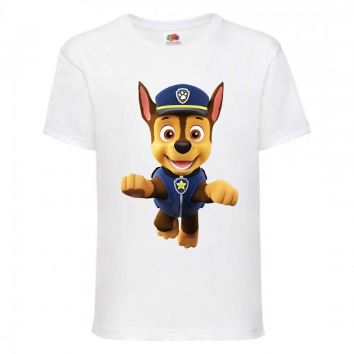 Футболка детская Щенячий патруль (Paw Patrol) белая (racer-2-white) размер 128 см Футболка детская Щенячий патруль (Paw Patrol) белая (racer-2-white) размер 128 см