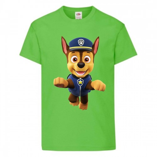 Футболка детская Щенячий патруль (Paw Patrol) светло-зеленая (racer-2-green) размер 128 см Футболка детская Щенячий патруль (Paw Patrol) светло-зеленая (racer-2-green) размер 128 см