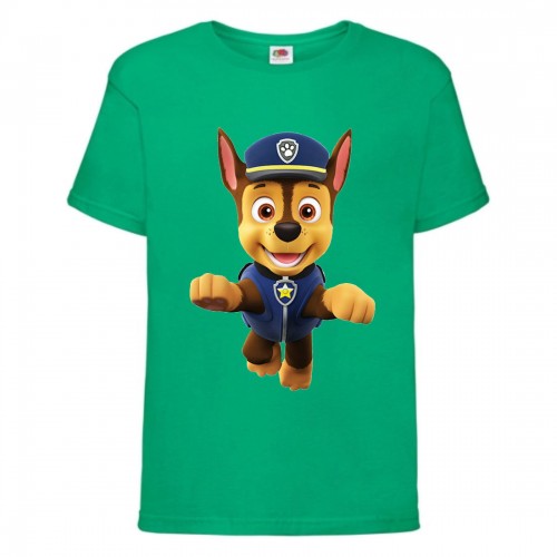 Футболка детская Щенячий патруль (Paw Patrol) зеленая (racer-2-green) размер 104 см Футболка детская Щенячий патруль (Paw Patrol) зеленая (racer-2-green) размер 104 см