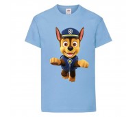  Футболка детская Щенячий патруль (Paw Patrol) светло-голубая (racer-2-blue) размер 116 см