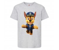Футболка детская Щенячий патруль (Paw Patrol) серая (racer-2-gray) размер 128 см Футболка детская Щенячий патруль (Paw Patrol) серая (racer-2-gray) размер 128 см