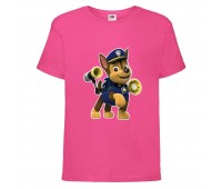  Футболка детская Щенячий патруль (Paw Patrol) розовая (racer-3-pink) размер 104 см