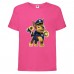  Футболка детская Щенячий патруль (Paw Patrol) розовая (racer-3-pink) размер 128 см