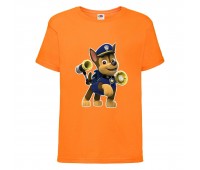  Футболка детская Щенячий патруль (Paw Patrol) оранжевая (racer-3-orange) размер 104 см
