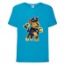  Футболка детская Щенячий патруль (Paw Patrol) голубая (racer-3-blue) размер 128 см