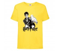 Футболка детская Гарри Поттер 010 (Harry Potter) желтая (HPO yel 010) 128 см