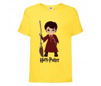 Футболка детская Гарри Поттер 011 (Harry Potter) желтая (HPO yel 011) 128 см
