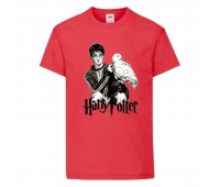 Футболка детская Гарри Поттер 010 (Harry Potter) красная (HPO rd 010) 128 см