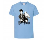 Футболка детская Гарри Поттер 010 (Harry Potter) голубая (HPO lbl 010) 128 см