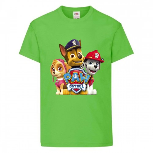 Футболка детская Щенячий патруль (Paw Patrol) светло-зеленая (puppies-green) размер 104 см Футболка детская Щенячий патруль (Paw Patrol) светло-зеленая (puppies-green) размер 104 см