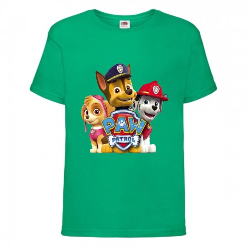 Футболка детская Щенячий патруль (Paw Patrol) зеленая (puppies-green) размер 128 см Футболка детская Щенячий патруль (Paw Patrol) зеленая (puppies-green) размер 128 см