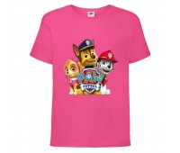  Футболка детская Щенячий патруль (Paw Patrol) розовая (puppies-pink) размер 104 см