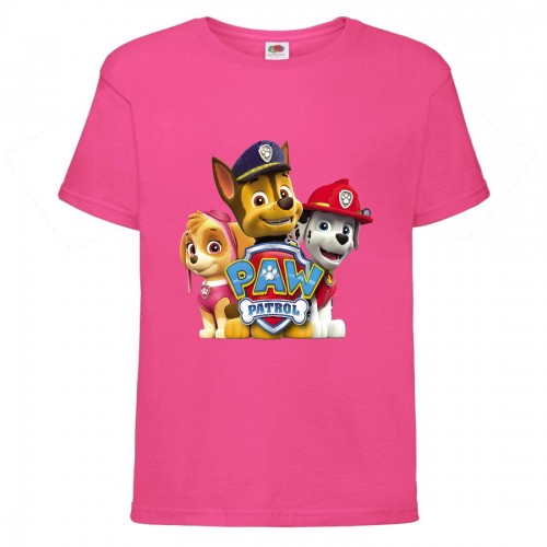 Футболка детская Щенячий патруль (Paw Patrol) розовая (puppies-pink) размер 104 см Футболка детская Щенячий патруль (Paw Patrol) розовая (puppies-pink) размер 104 см