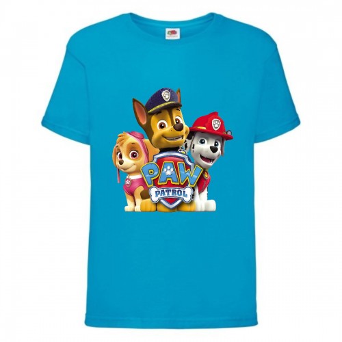 Футболка детская Щенячий патруль (Paw Patrol) голубая (puppies-blue) размер 128 см Футболка детская Щенячий патруль (Paw Patrol) голубая (puppies-blue) размер 128 см