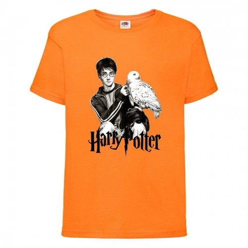 Футболка детская Гарри Поттер 010 (Harry Potter) оранжевая (HPO or 010) 128 см Футболка детская Гарри Поттер 010 (Harry Potter) оранжевая (HPO or 010) 128 см