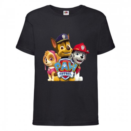 Футболка детская Щенячий патруль (Paw Patrol) черная (puppies-black) размер 128 см Футболка детская Щенячий патруль (Paw Patrol) черная (puppies-black) размер 128 см