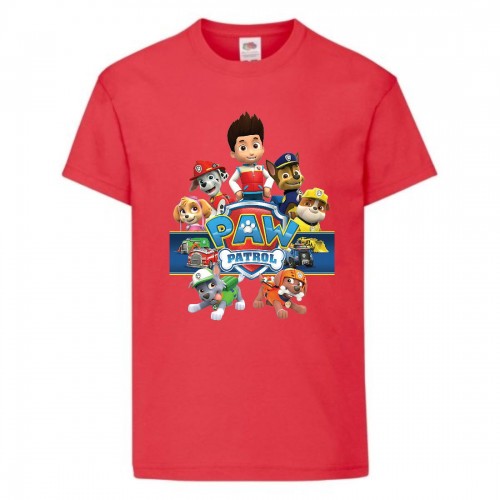 Футболка детская Щенячий патруль (Paw Patrol) красная (puppies-2-red) размер 128 см Футболка детская Щенячий патруль (Paw Patrol) красная (puppies-2-red) размер 128 см