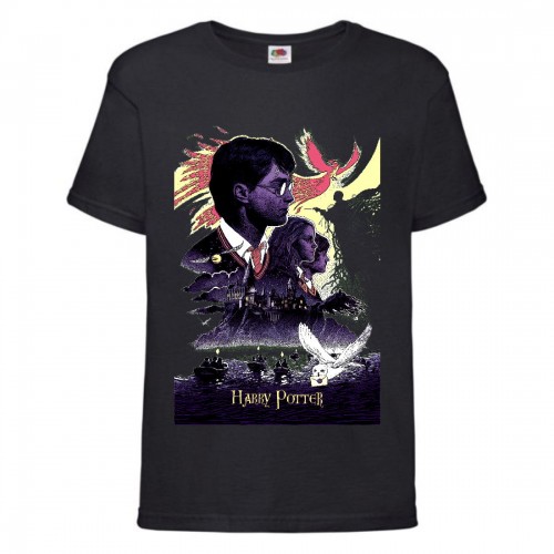 Футболка детская Гарри Поттер 006 (Harry Potter) черная (HPO blc 006) 128 см Футболка детская Гарри Поттер 006 (Harry Potter) черная (HPO blc 006) 128 см