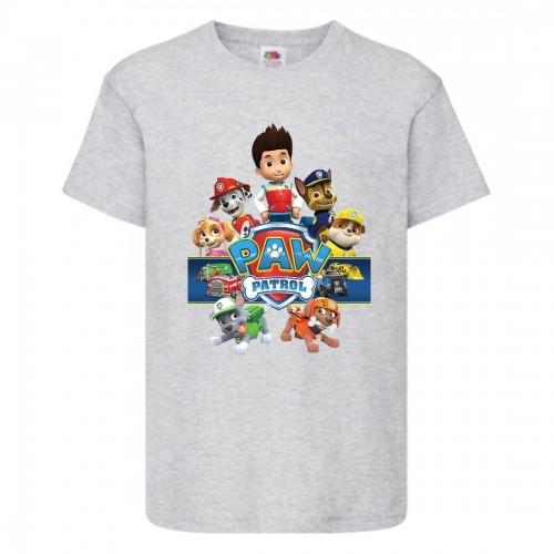 Футболка детская Щенячий патруль (Paw Patrol) серая (puppies-2-gray) размер 128 см Футболка детская Щенячий патруль (Paw Patrol) серая (puppies-2-gray) размер 128 см