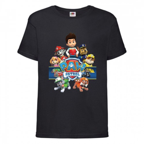 Футболка детская Щенячий патруль (Paw Patrol) черная (puppies-2-black) размер 128 см Футболка детская Щенячий патруль (Paw Patrol) черная (puppies-2-black) размер 128 см