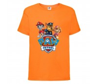  Футболка детская Щенячий патруль (Paw Patrol) оранжевая (puppies-5-orange) размер 104 см