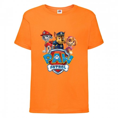 Футболка детская Щенячий патруль (Paw Patrol) оранжевая (puppies-5-orange) размер 128 см Футболка детская Щенячий патруль (Paw Patrol) оранжевая (puppies-5-orange) размер 128 см