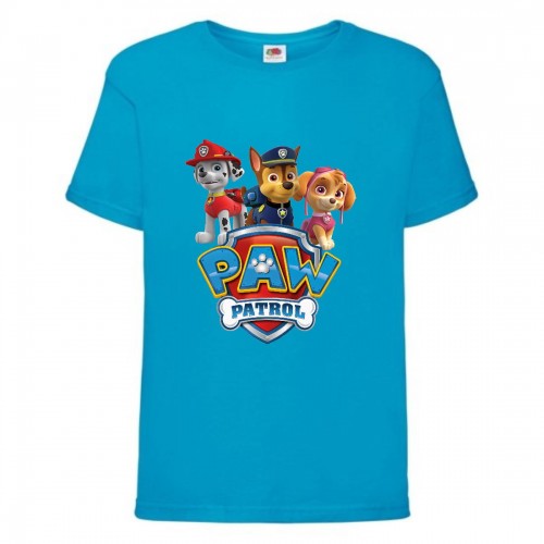 Футболка детская Щенячий патруль (Paw Patrol) голубая (puppies-5-blue) размер 128 см Футболка детская Щенячий патруль (Paw Patrol) голубая (puppies-5-blue) размер 128 см