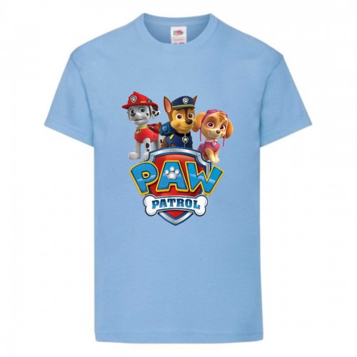 Футболка детская Щенячий патруль (Paw Patrol) светло-голубая (puppies-5-blue) размер 128 см Футболка детская Щенячий патруль (Paw Patrol) светло-голубая (puppies-5-blue) размер 128 см