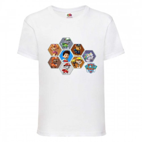 Футболка детская Щенячий патруль (Paw Patrol) белая (puppies-6-white) размер 128 см Футболка детская Щенячий патруль (Paw Patrol) белая (puppies-6-white) размер 128 см