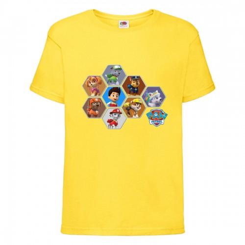 Футболка детская Щенячий патруль (Paw Patrol) желтая (puppies-6-yellow) размер 128 см Футболка детская Щенячий патруль (Paw Patrol) желтая (puppies-6-yellow) размер 128 см