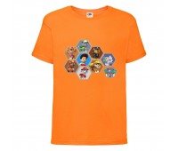  Футболка детская Щенячий патруль (Paw Patrol) оранжевая (puppies-6-orange) размер 104 см