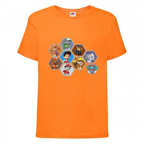 Футболка детская Щенячий патруль (Paw Patrol) оранжевая (puppies-6-orange) размер 128 см Футболка детская Щенячий патруль (Paw Patrol) оранжевая (puppies-6-orange) размер 128 см