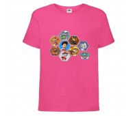  Футболка детская Щенячий патруль (Paw Patrol) розовая (puppies-6-pink) размер 104 см