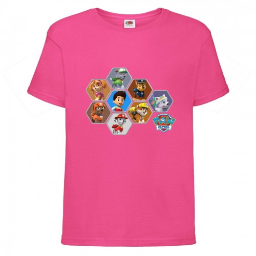 Футболка детская Щенячий патруль (Paw Patrol) розовая (puppies-6-pink) размер 128 см Футболка детская Щенячий патруль (Paw Patrol) розовая (puppies-6-pink) размер 128 см