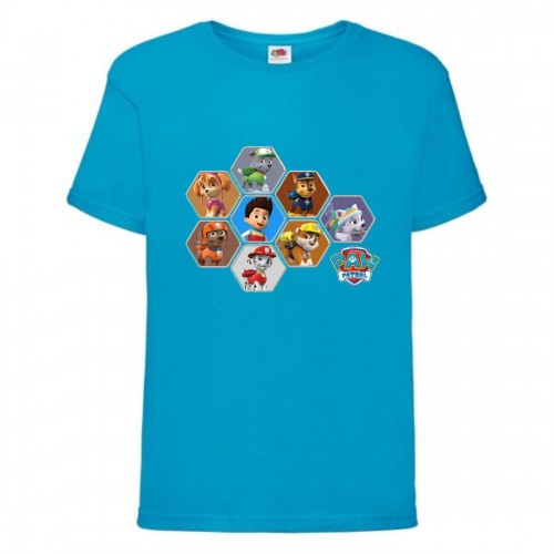 Футболка детская Щенячий патруль (Paw Patrol) голубая (puppies-6-blue) размер 128 см Футболка детская Щенячий патруль (Paw Patrol) голубая (puppies-6-blue) размер 128 см