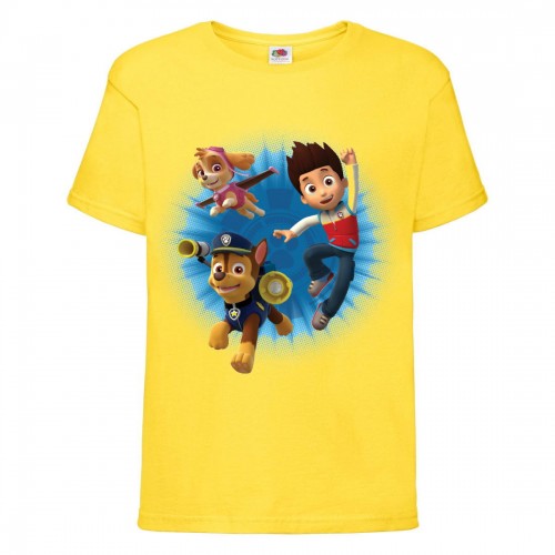 Футболка детская Щенячий патруль (Paw Patrol) желтая (puppies-7-yellow) размер 128 см Футболка детская Щенячий патруль (Paw Patrol) желтая (puppies-7-yellow) размер 128 см