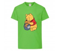 Футболка детская Винни Пух 004 (Winnie Pooh) светлозеленая (WIP lgrn 004) 116 см