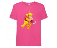 Футболка детская Винни Пух 011 (Winnie Pooh) розовая (WIP pnc 011) 104 см