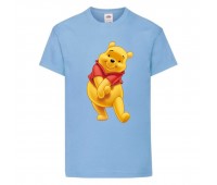 Футболка детская Винни Пух 016 (Winnie Pooh) голубая (WIP lbl 016) 164 см
