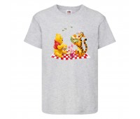 Футболка детская Винни Пух 017 (Winnie Pooh) серая (WIP gr 017) 116 см