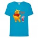 Футболка детская Винни Пух 019 (Winnie Pooh) синяя (WIP blu 019) 116 см