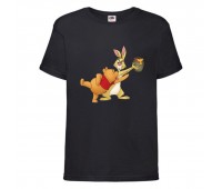 Футболка детская Винни Пух 006 (Winnie Pooh) черная (WIP blc 006) 104 см