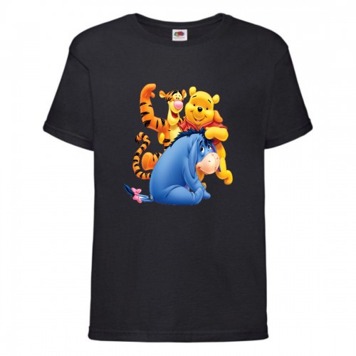 Футболка детская Винни Пух 022 (Winnie Pooh) черная (WIP blc 022) 152 см Футболка детская Винни Пух 022 (Winnie Pooh) черная (WIP blc 022) 152 см
