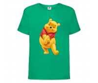 Футболка детская Винни Пух 016 (Winnie Pooh) зеленая (WIP grn 016) 104 см