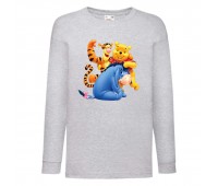 Лонгслив реглан Винни Пух 001 (Winnie Pooh) серый (WP gr 001) 104 см