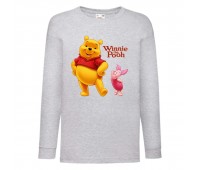 Лонгслив реглан Винни Пух 004 (Winnie Pooh) серый (WP gr 004) 104 см