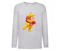 Лонгслив реглан Винни Пух 007 (Winnie Pooh) серый (WP gr 007) 152 см