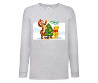 Лонгслив реглан Винни Пух 009 (Winnie Pooh) серый (WP gr 009) 152 см